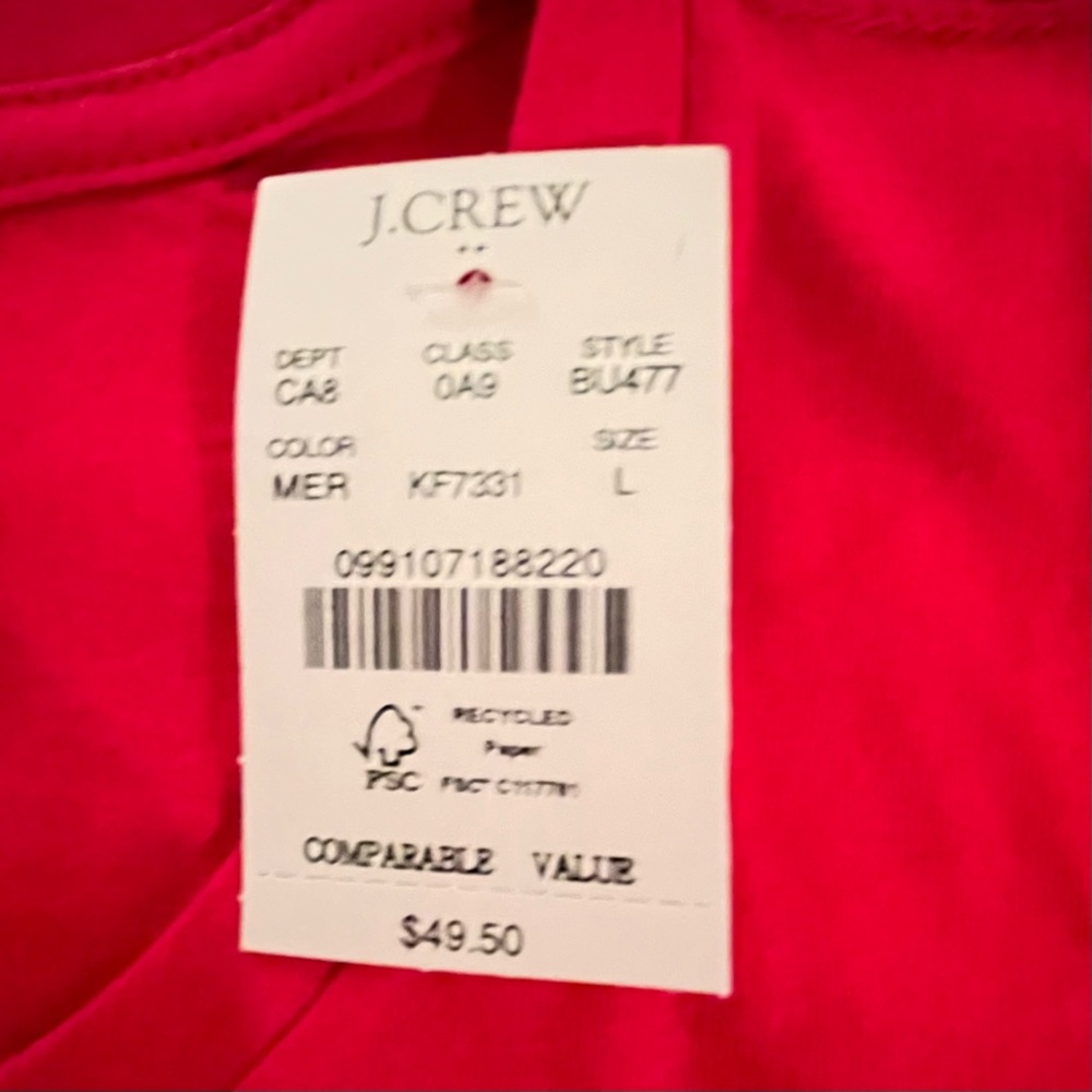 NWT- J. Crew “MERRY” Holiday Long Sleeve Tee Shirt - Picture 6 of 8